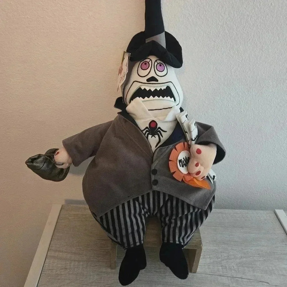 The Disney Store Tim Burton Nightmare Before Christmas Plush 2 Face Mayor Stuffe - Picture 1 of 7